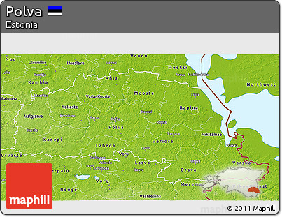 Physical 3D Map of Polva