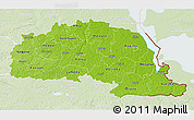 Physical 3D Map of Polva, lighten