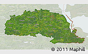 Satellite 3D Map of Polva, lighten