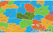 Satellite 3D Map of Kanepi, political outside