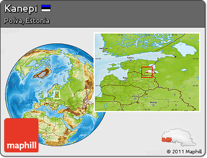 Physical Location Map of Kanepi, highlighted parent region