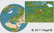 Satellite Location Map of Kanepi