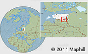 Savanna Style Location Map of Kanepi, highlighted country, highlighted parent region, hill shading