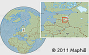 Savanna Style Location Map of Kanepi, highlighted parent region, hill shading
