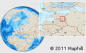 Shaded Relief Location Map of Kanepi