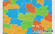 Physical Map of Kanepi, political outside