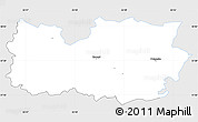 Silver Style Simple Map of Kanepi, single color outside
