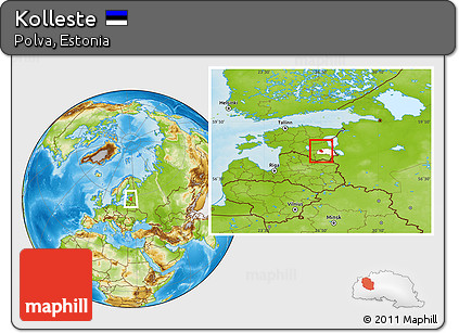 Physical Location Map of Kolleste, highlighted parent region