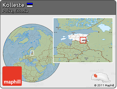 Savanna Style Location Map of Kolleste, highlighted country, highlighted parent region, hill shading