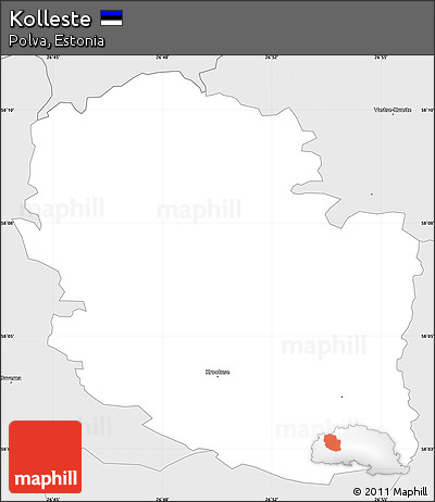 Silver Style Simple Map of Kolleste