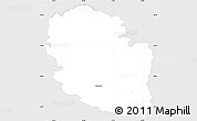 Silver Style Simple Map of Kolleste, single color outside