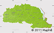 Physical Map of Polva, cropped outside
