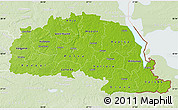 Physical Map of Polva, lighten