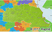 Physical Map of Polva, political outside