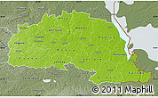 Physical Map of Polva, semi-desaturated