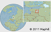 Savanna Style Location Map of Mooste, highlighted parent region, hill shading