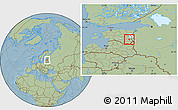 Savanna Style Location Map of Mooste, hill shading