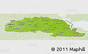 Physical Panoramic Map of Polva, lighten
