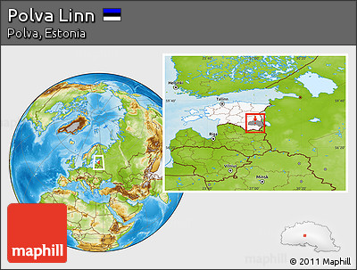 Physical Location Map of Polva Linn, highlighted country, highlighted parent region