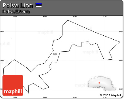 Blank Simple Map of Polva Linn