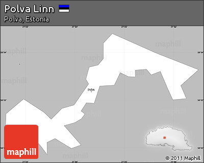 Gray Simple Map of Polva Linn