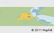 Savanna Style Panoramic Map of Räpina, single color outside