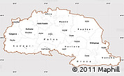 Classic Style Simple Map of Polva, cropped outside