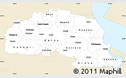 Classic Style Simple Map of Polva, single color outside
