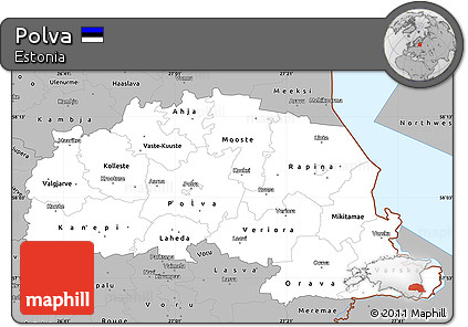 Gray Simple Map of Polva