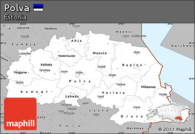 Gray Simple Map of Polva