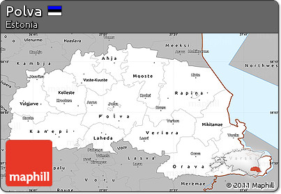 Gray Simple Map of Polva