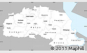 Gray Simple Map of Polva, single color outside