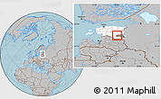 Gray Location Map of Valgjärve, highlighted country, highlighted parent region, hill shading