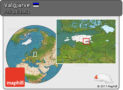Satellite Location Map of Valgjärve, highlighted country, highlighted parent region