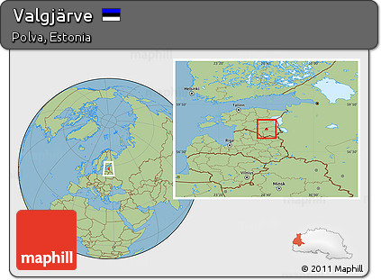 Savanna Style Location Map of Valgjärve