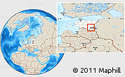 Shaded Relief Location Map of Valgjärve, highlighted country, highlighted parent region