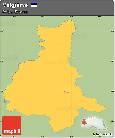Savanna Style Simple Map of Valgjärve, single color outside