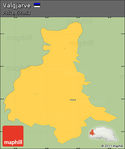 Savanna Style Simple Map of Valgjärve, single color outside