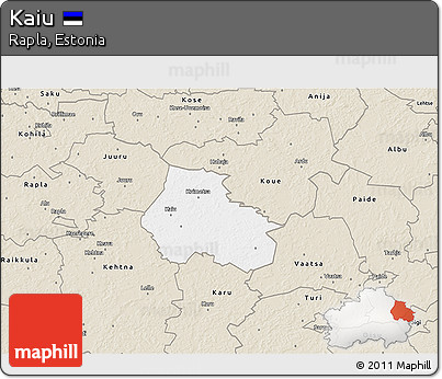 Classic Style 3D Map of Kaiu