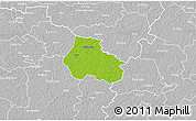 Physical 3D Map of Kaiu, lighten, desaturated