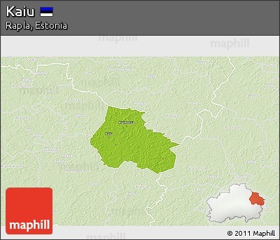 Physical 3D Map of Kaiu, lighten