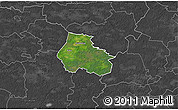 Satellite 3D Map of Kaiu, darken, desaturated