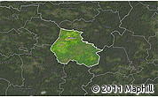 Satellite 3D Map of Kaiu, darken, semi-desaturated