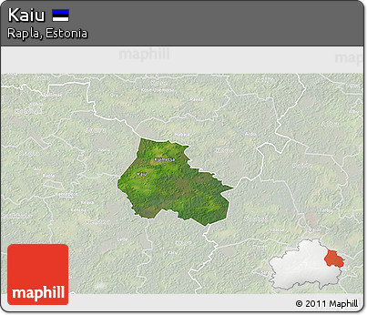 Satellite 3D Map of Kaiu, lighten