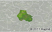 Satellite 3D Map of Kaiu, lighten, semi-desaturated