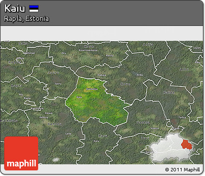 Satellite 3D Map of Kaiu, semi-desaturated