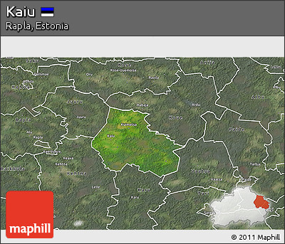 Satellite 3D Map of Kaiu, semi-desaturated