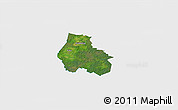Satellite 3D Map of Kaiu, single color outside