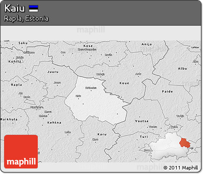 Silver Style 3D Map of Kaiu