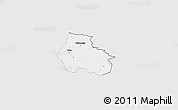 Silver Style 3D Map of Kaiu, single color outside